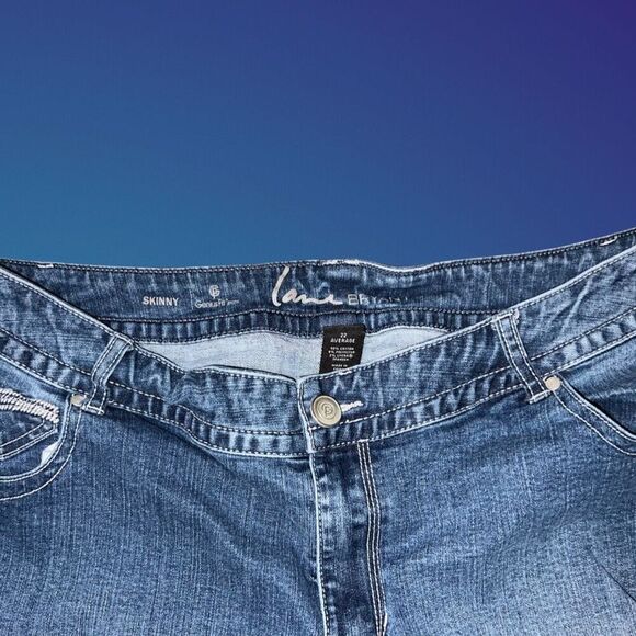 Plus Size Lane Bryant Distressed Skinny Jeans Size 22 Average #202 - Picture 6 of 7